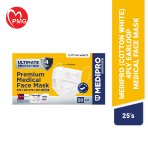 Medipro Cotton White 4Ply Earloop Medical Face Mask