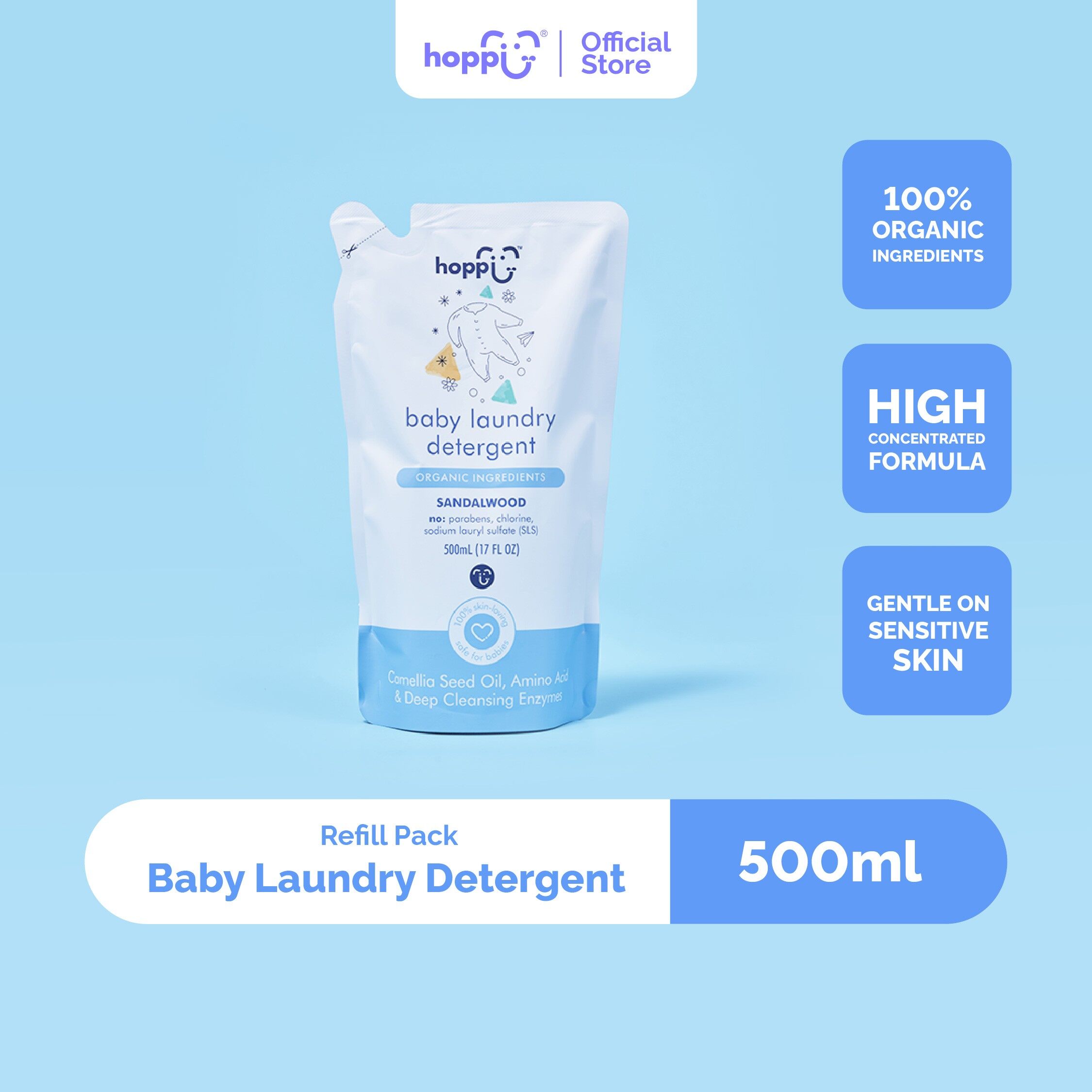 Hoppi Baby Laundry Detergent (Organic) - Image 2