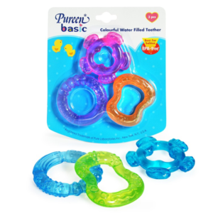 Pureen Basic Colourful Water Filled Teether 3Pcs Nbb T0 (Random Design)