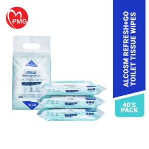 Alcosm Refresh + Go Toilet Tissue Wipes