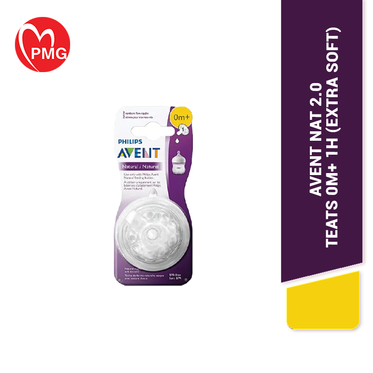 Avent Natural 2.0 Teats 0M+ 1H (Extra Soft)
