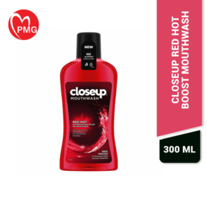 Closeup Red Hot Mouthwash
