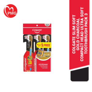 Colgate Slim Soft Gold Charcoal Compact Head Ultra Soft Toothbrush