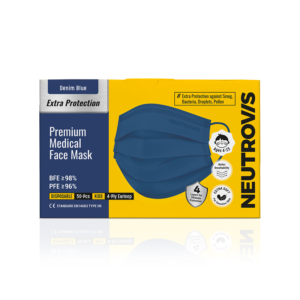 Neutrovis Kids Premium Medical 4ply Face Mask (Denim Blue)