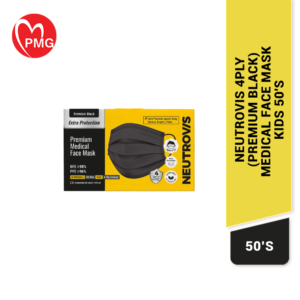 Neutrovis 4Ply (Premium Black) Medical Face Mask Kids