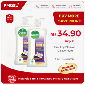 DETTOL (Gentle Care) Antibacterial Bodywash 950g - Habbatus Sauda & White Jasmine