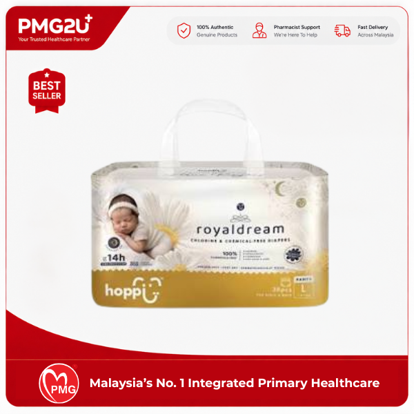 HOPPI Royal Dream (L / Pant) Diapers 38's