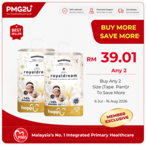 HOPPI Royal Dream (M / Pant) Diapers 42's