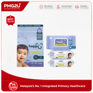 HOPPI 99% Baby Premium Wipes 80's 3 Pack (Value Pack)