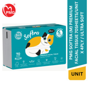 PMG Softra (M) Premium Facial Tissue 4ply Ultra Soft 70 Sheets (1's Pack)